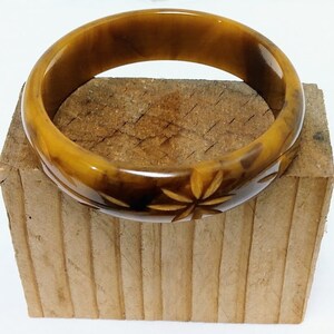 Vintage 40s Bakelite Bracelet & Ring Set Mississippi Mud