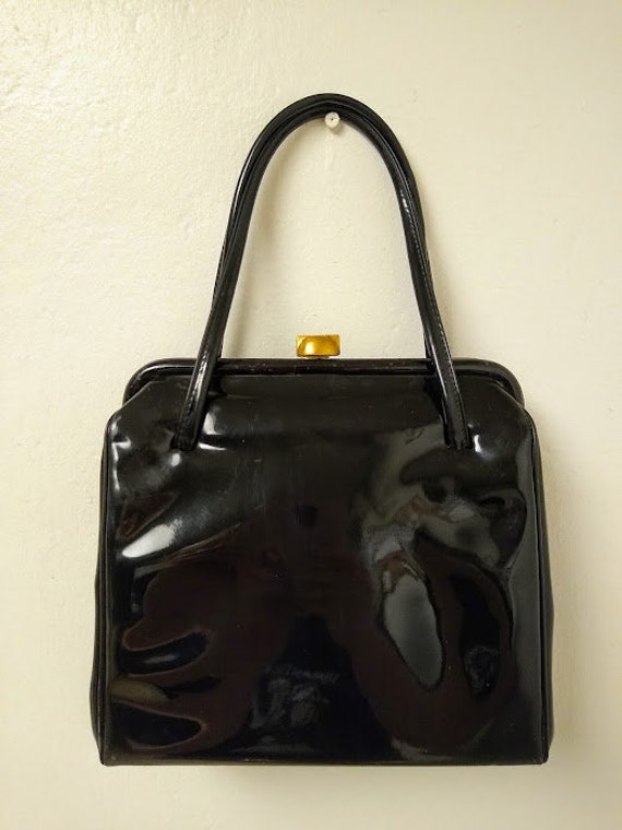 vintage black vinyl pocketbook Gem