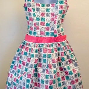 Vintage 1950s 50s Cotton Sundress Novelty Print Dress Frock Small Medium image 5