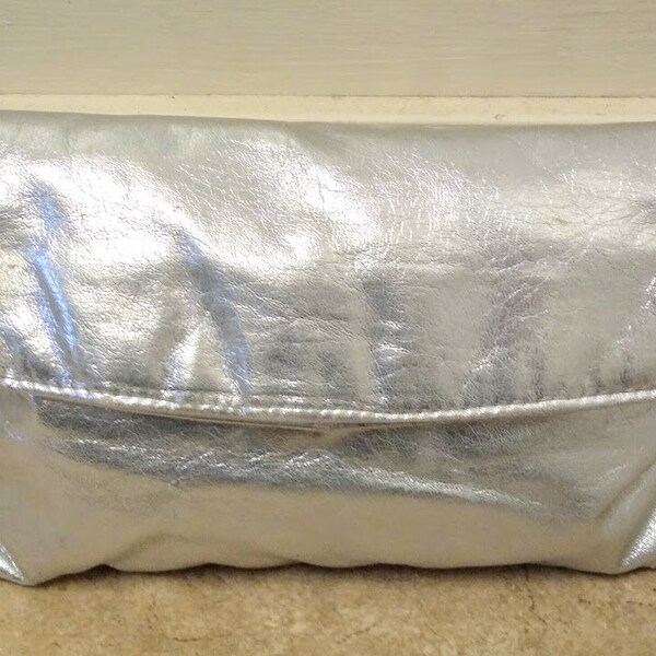 Vintage 70s Envelope Clutch Bag + Removable Pouch w/Strap