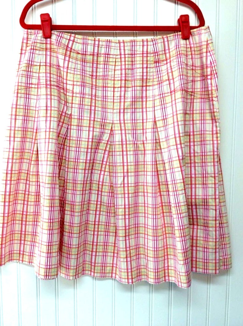 Vintage 1990s Plaid Skirt Pleated School Girl XL Plus Size | Etsy