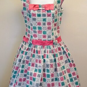 Vintage 1950s 50s Cotton Sundress Novelty Print Dress Frock Small Medium image 10