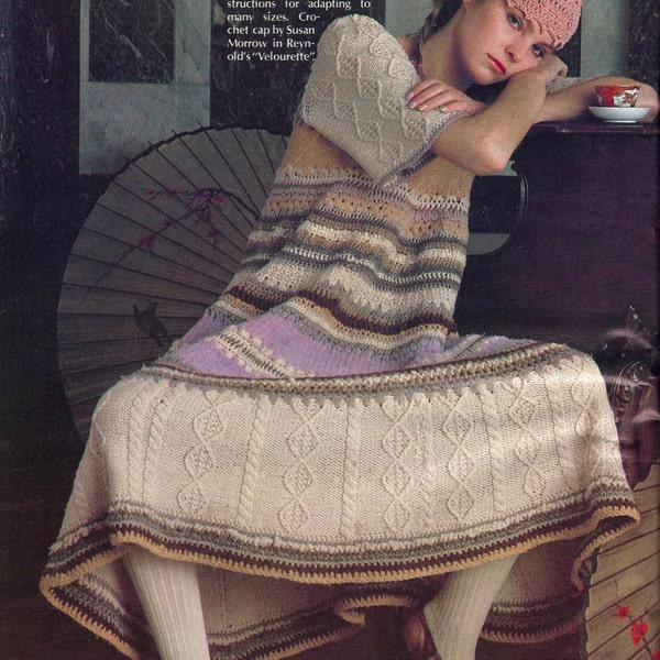 VG005-Vintage Recycled Sweater Dress Crochet Pattern PDF Upcycled Refashioned Revamped Eco-Friendly OOAK Knitwear Dress