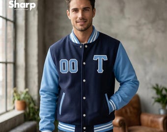 Custom Varsity Jacket Personalized Letterman Jacket Custom Name Number Bomber Jacket Team Jacket Custom Logo Jacket Gift for Him Unisex