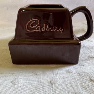 Cadbury&#39;s Chocolate Square Chunk Mug | Cadbury World EUC 70s 80s UK Gift Hot Chocolate