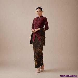 modern batik dress indonesia For her wedding day, she chose to honor her roots she chose this batik dress as a tribute to her heritage, weaving tradition into every thread. A timeless silhouette, with stories only
