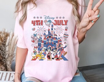 Mickey and Friends 4th July 2026 Shirt, Disney Independence Day Tee, Disneyland Family, Walt Disney World T-shirt, Disney Trip Shirt