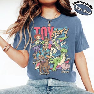 Disney Toy Story 1995 Retro Comfort Colors Shirt, Woody Buzz Lightyear Rex Tee, WDW Disneyland Family Vacation 2026 Shirt, Pixar Fest Trip T image 7