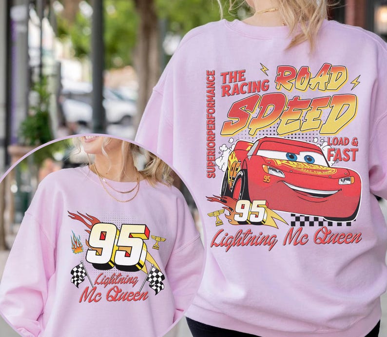 Vintage Lightning McQueen Comfort Colors Shirt, Disney Pixar Cars Shirt, Retro McQueen Graphic Tee, Disney Family Vacation Trip Shirt 2026 bild 5