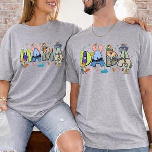 Zootopia Mama Dada Matching Family T-Shirt, Judy Hopps Nick Wilde Graphic Tee image 9