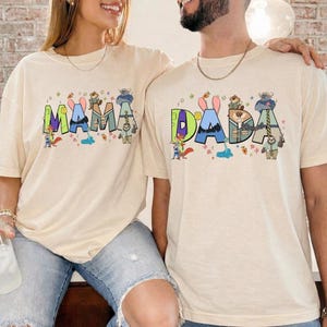 Zootopia Mama Dada Matching Family T-Shirt, Judy Hopps Nick Wilde Graphic Tee image 10