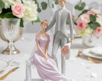 Wedding Cake Topper for Reception Decor - Romantic Gift for Newlyweds