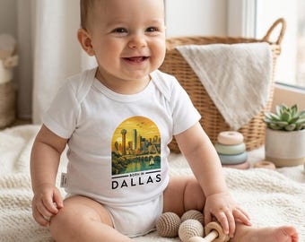 Born in Dallas Baby Bodysuit, Texas Baby Gift, Dallas Onesie Newborn, Baby Shower Gift Dallas, Future Texan Baby Outfit, TX Baby Clothes
