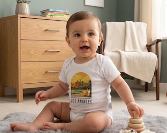 Los Angeles Baby Bodysuit, LA Baby Onesie, Born in Los Angeles Outfit, California Baby Gift, Newborn Clothes, Future LA Baby