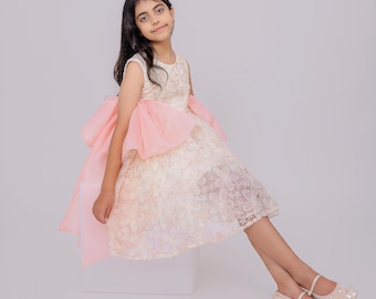Vestido floral para niña de las flores, elegante vestido de fiesta de princesa