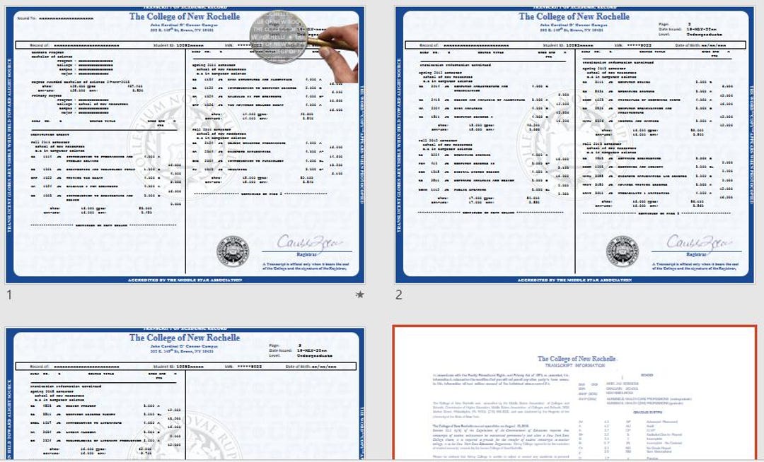 Editable College Transcript, Design University, School Transcript ...