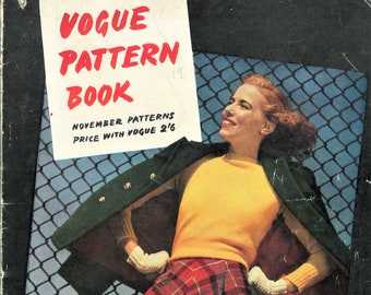 E-book 1940 Vogue Pattern Book Wartime Fashions PDF Catalogue