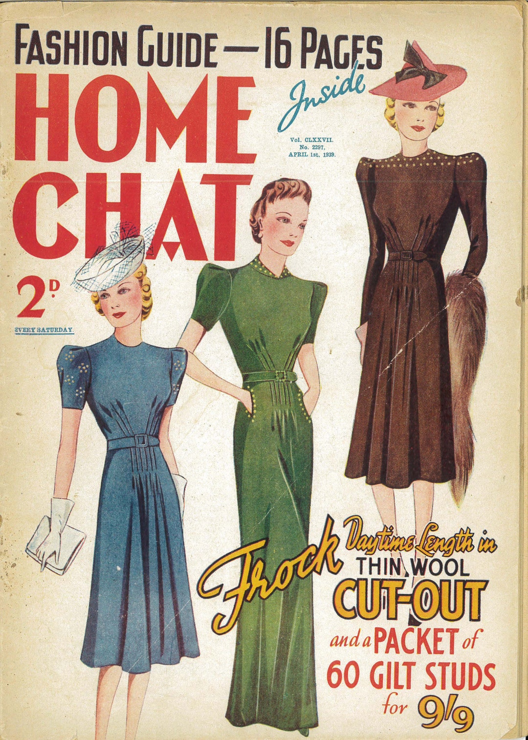 E-book Vintage Home Chat PDF Women's Fashion Magazine April