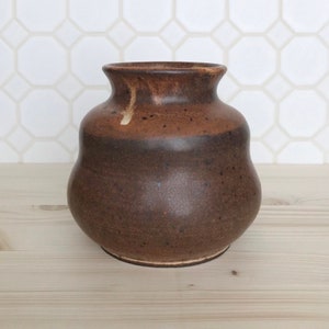 Modern Handmade Brown Ceramic Vase