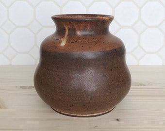 Modern Handmade Brown Ceramic Vase