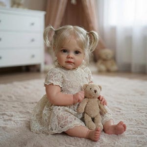 Bambola Reborn, 60 cm | Realismo sorprendente e finitura artigianale | Bambola Reborn