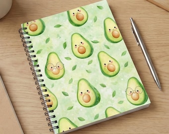 Avocado Seamless Pattern, Watercolor Fruit Digital Paper, Kawaii Avocado Summer Scrapbook Background Nursery Printable