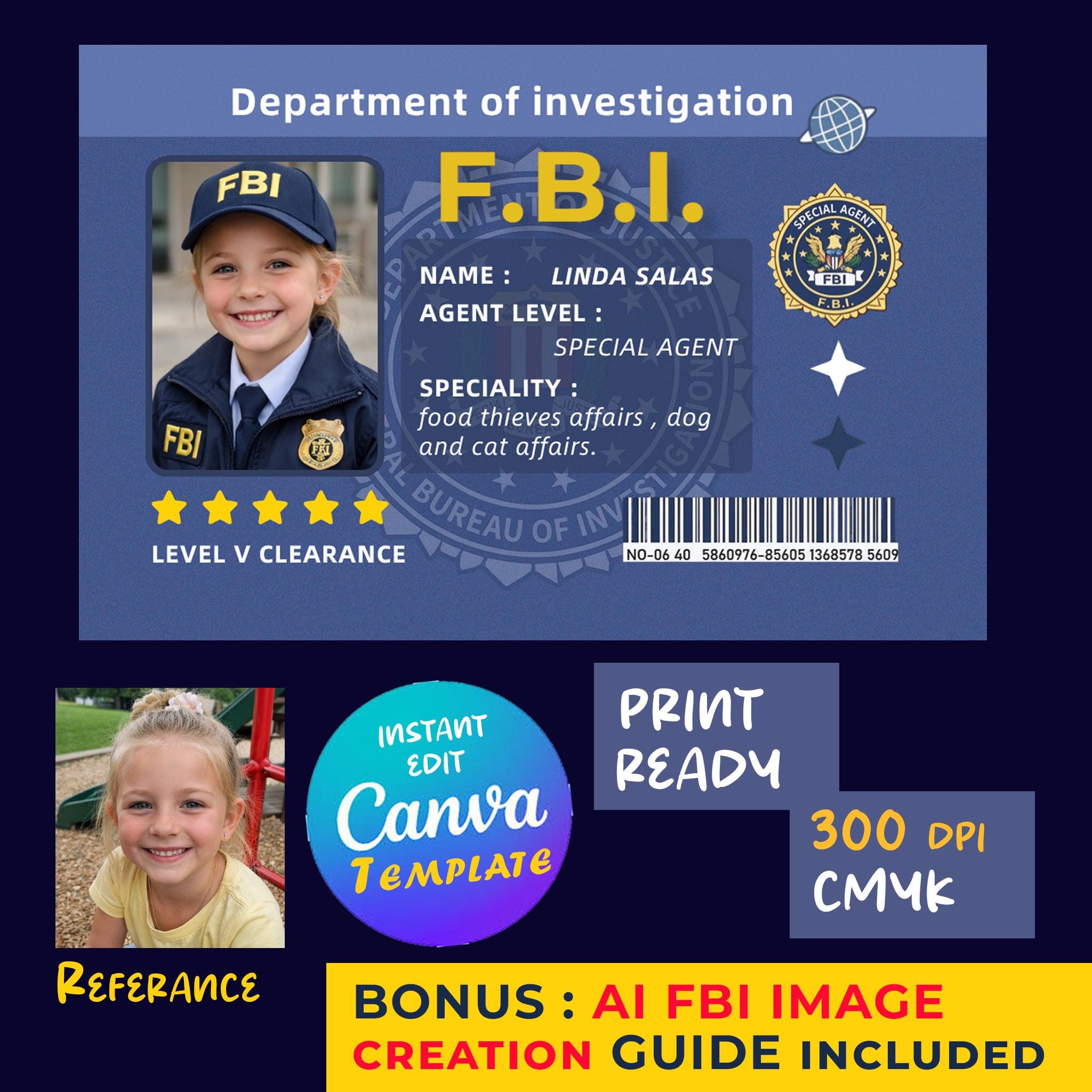 Usa Fbi Id Card