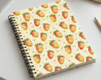 Mango Seamless Pattern Watercolor Tropical Fruit Digital Paper Kawaii Summer Fabric Exotic  Wallpaper Printable