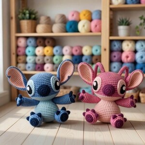 Stitch Angel Amigurumi Crochet Pattern PDF | Blue Alien Couple Plushie (Digital Download) image 4