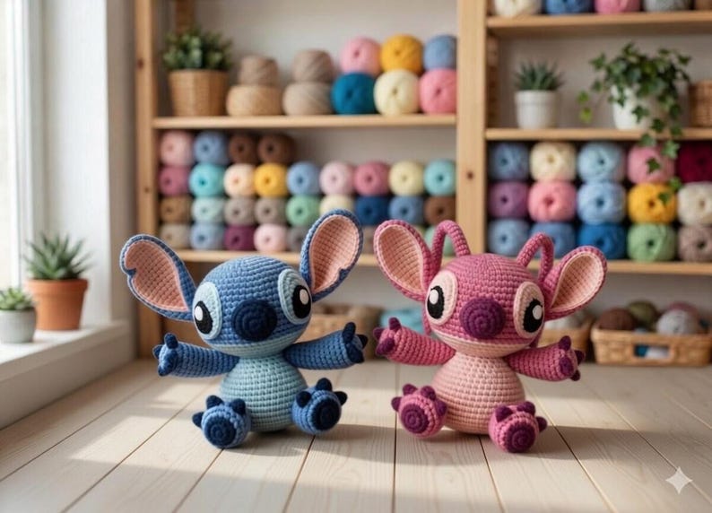 Stitch Angel Amigurumi Crochet Pattern PDF | Blue Alien Couple Plushie (Digital Download) image 4