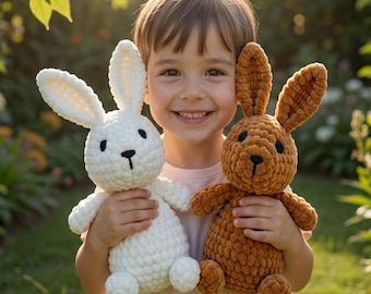 Crochet Rabbit Amigurumi Pattern – Bunny Plush Toy Tutorial (PDF Download)
