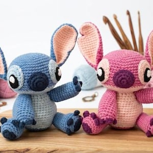 Stitch Angel Amigurumi Crochet Pattern PDF | Blue Alien Couple Plushie (Digital Download) image 5