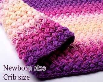 Waffle Stitch Blanket Pattern PDF | Chevron Ripple Crochet Throw | Easy Cozy Afghan