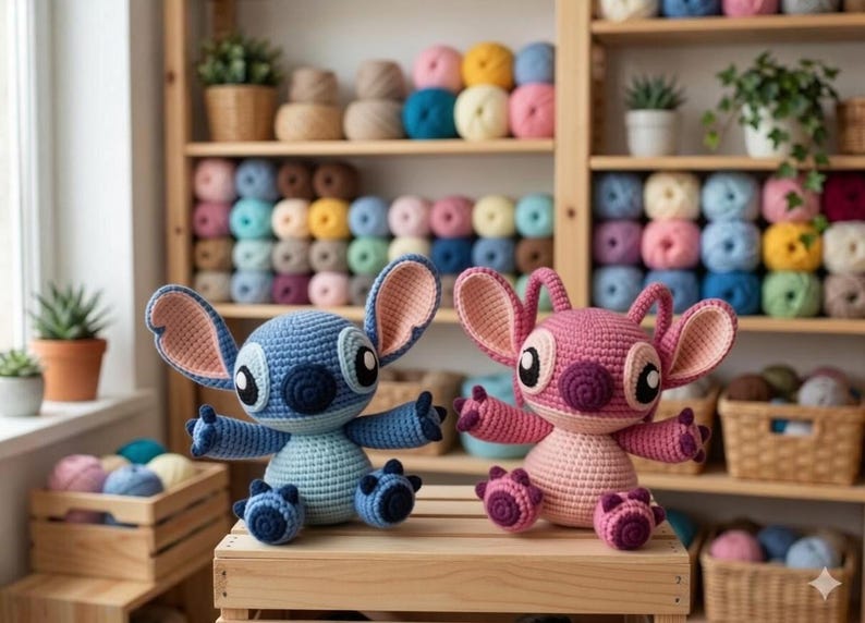 Stitch Angel Amigurumi Crochet Pattern PDF | Blue Alien Couple Plushie (Digital Download) image 6
