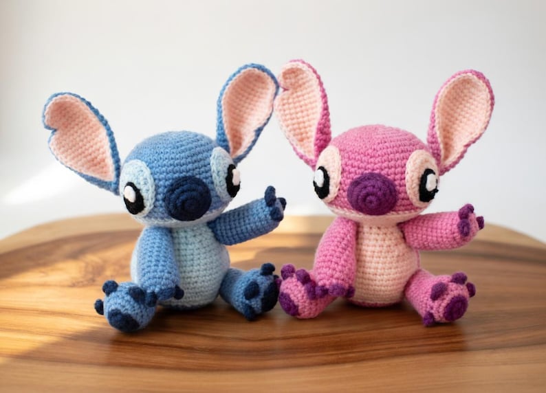 Stitch Angel Amigurumi Crochet Pattern PDF | Blue Alien Couple Plushie (Digital Download) image 2