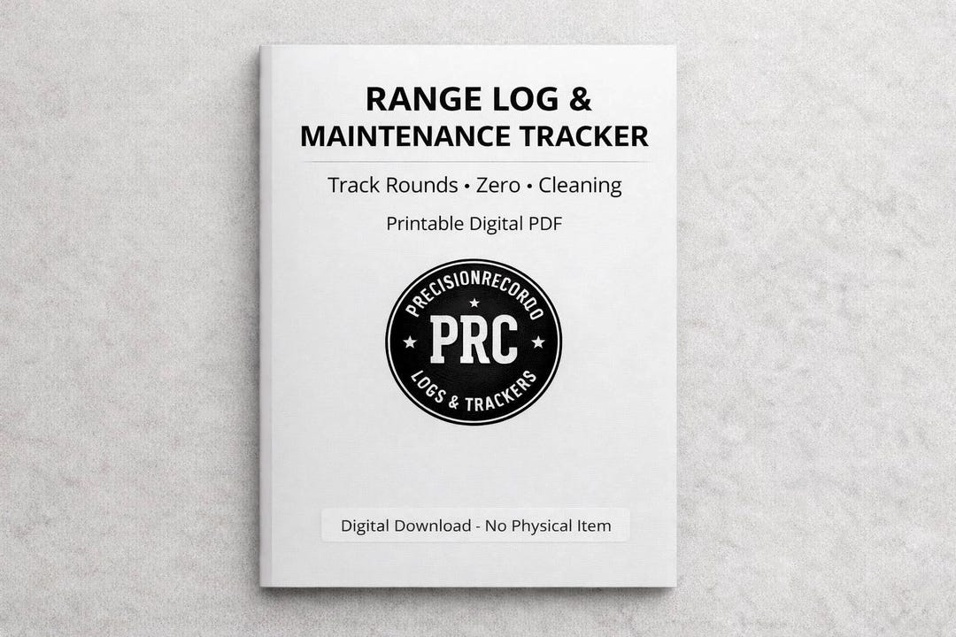Range Log and Maintenance Tracker | Printable Shooting Log Book | Zero ...