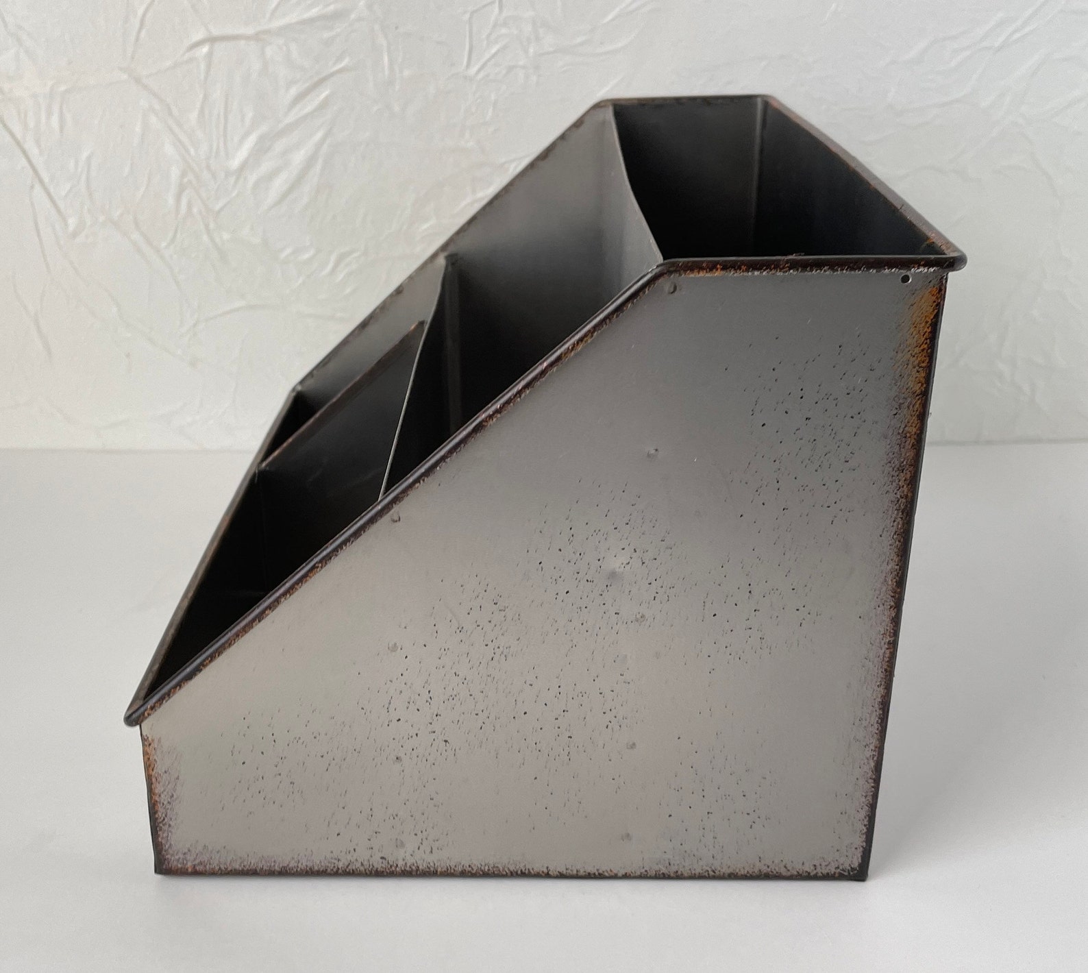 Metal Desk Organizer Mail Sorter Label Slot Pen Holder Etsy