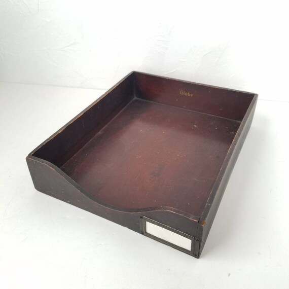 Vintage Wood Desk Tray