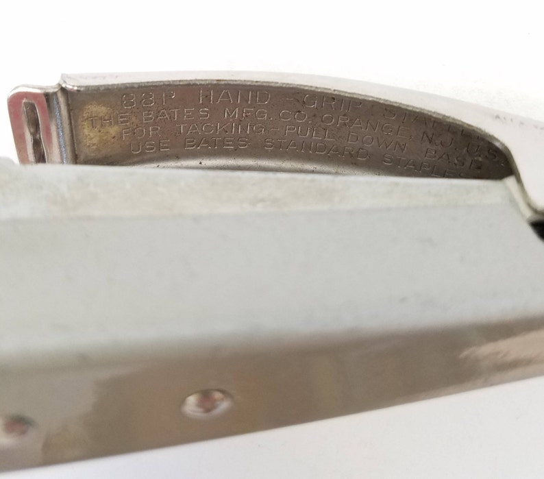 Hand Grip Stapler 88P Vintage Bates Office Supplies Midcentury Etsy