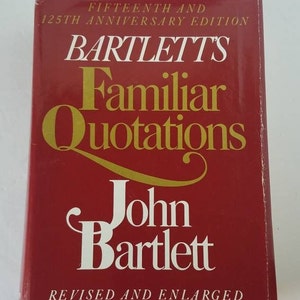 Familiar Quotations Book John Bartlett Vintage Office Decor