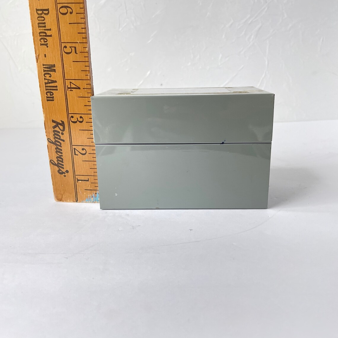 File Box 3x5 Vintage Metal Index Card Recipe Seed Storage Grey Etsy