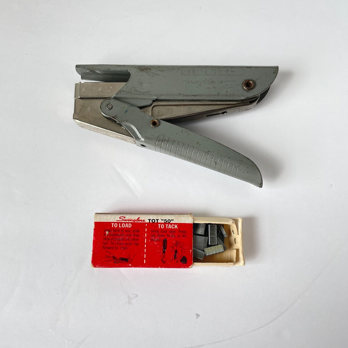 Vintage Swingline Hand Plier Stapler Tot Staples Made in USA Etsy