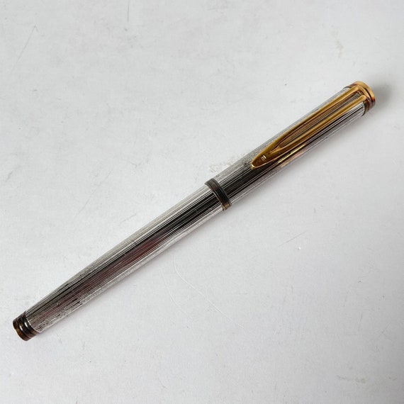 Waterman Fountain Pen Sterling Silver Gold Plated France