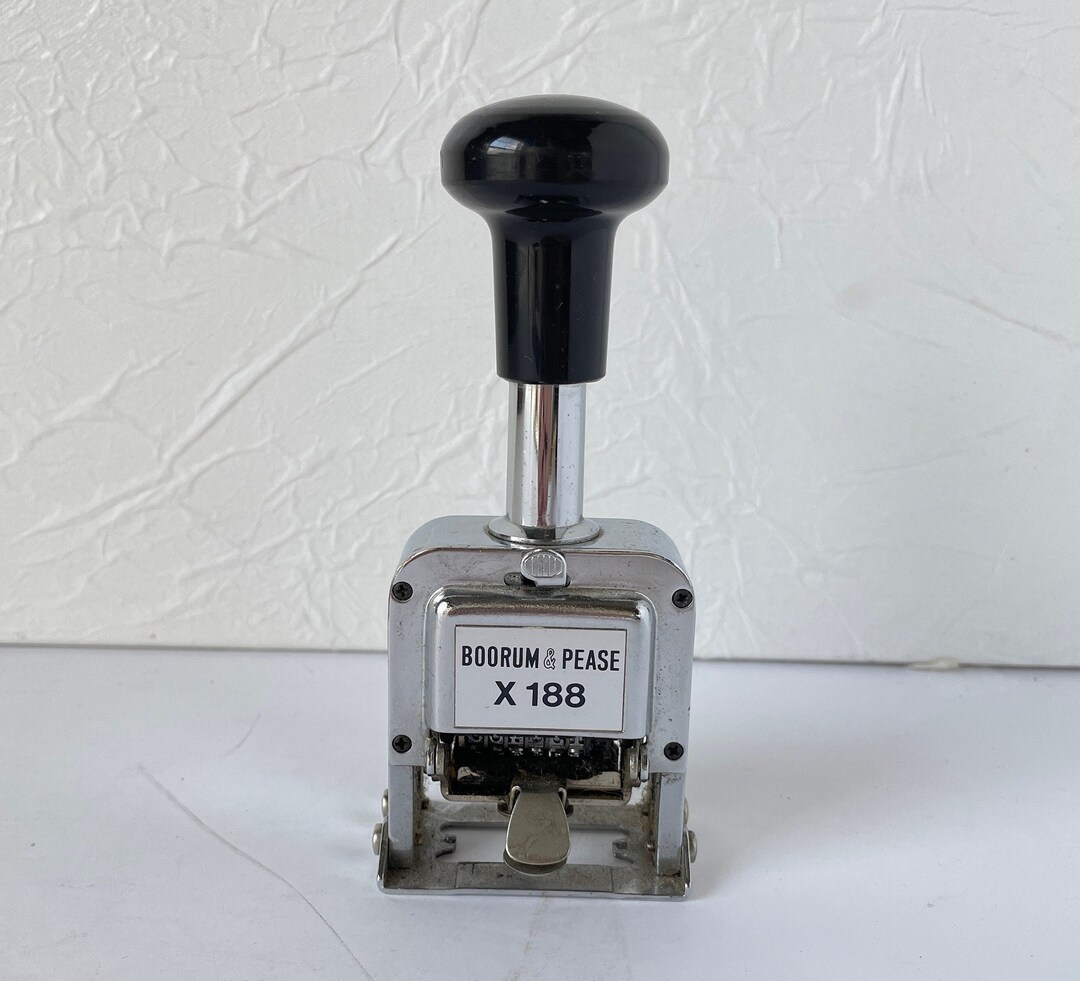 Boorum Pease X188 Automatic Numbering Machine Stamper Etsy