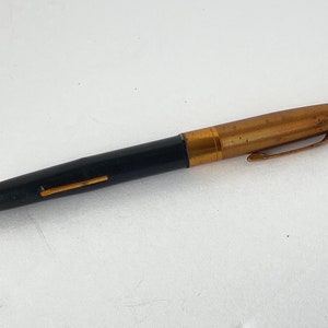 WA Sheaffer Pen Co Fineline Division Vintage Fountain Pen Brassy Black Made in USA