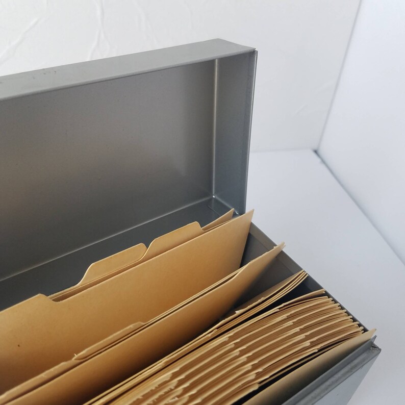 Weis Metal File Box 3x5 Recipe Index Card Office Supplies Etsy