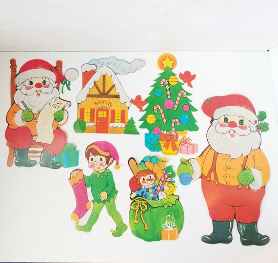 Christmas Die Cuts Bulletin Board Classroom Decor Vintage Etsy