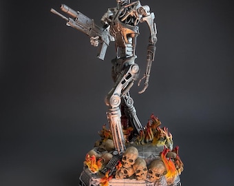 Figura coleccionable de fantasía de la película Terminator: Robot clásico T-800