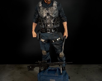 Figura de fantasía de Punisher, coleccionable de película, juego de acción, guerra de un solo hombre, Nueva York