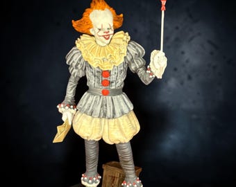 Pennywise IT Figura de payaso de terror para niños Figura coleccionable de videojuegos Película Derry poderes telepáticos